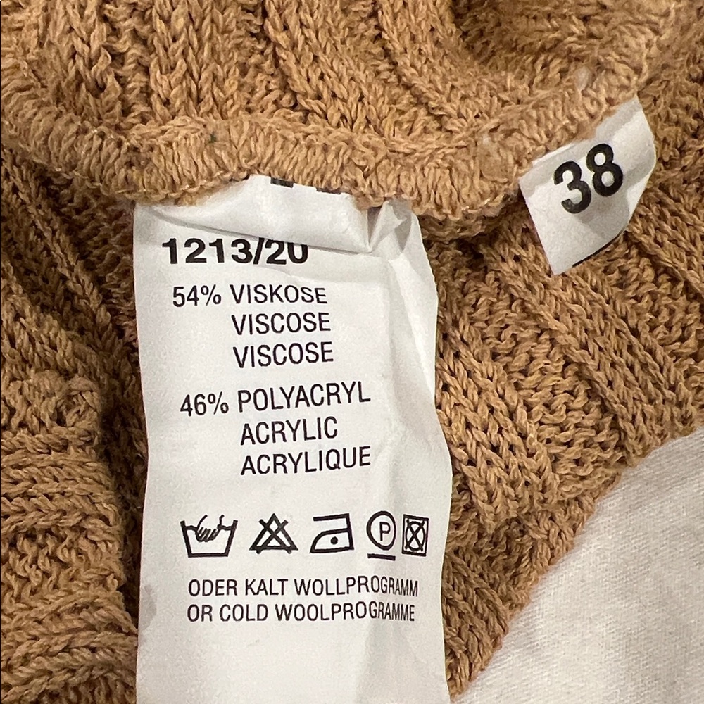 Tan Ribbed Wrap Sweater - Picture 5 of 5